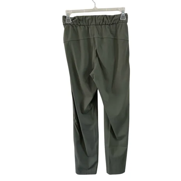 Lululemon On The Fly 7/8 Olive Green Tapered Ankle Athletic Pants W5BPNS Sz 2‎ - Image 2