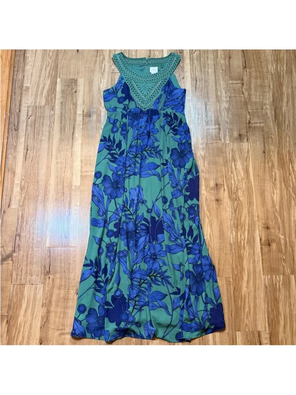 Anthropologie Edme & Esyllte Floral Chiffon garden Maxi Dress‎ | Size 6 - Image 3