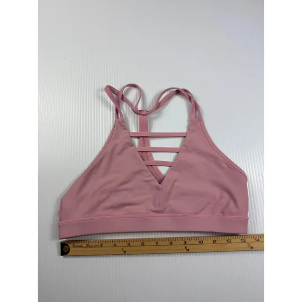 Zyla Active Light Support Sports Bra Strappy Back Mauve Pink Medium‎ - Image 2