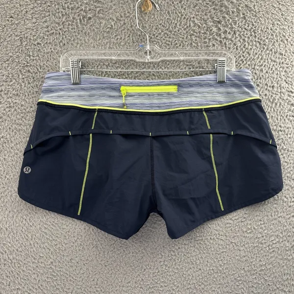 Lululemon Speed Shorts‎ Low Rise 2.5" Inkwell Navy Blue Athletic Running Women 8 - Image 2
