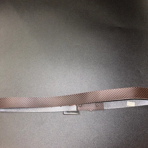 Chic Brown Textured Faux Leather Adjustable Belt Women's Size 8 - Image 4