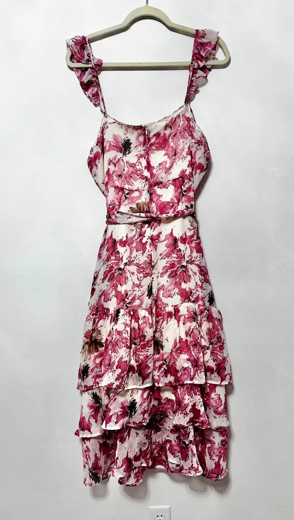 Sugar Lips floral sleeveless tiered spring dress - Image 3