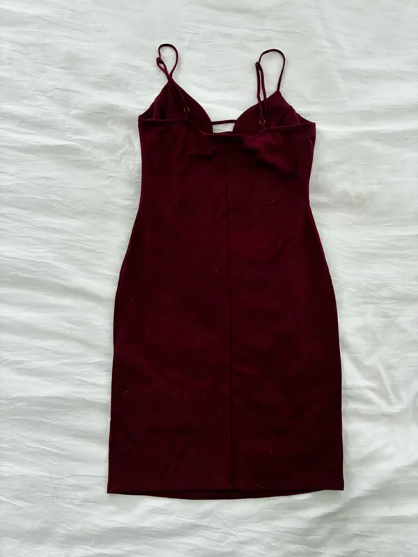 Forever 21 Burgundy Strappy Bodycon Dress - Image 4