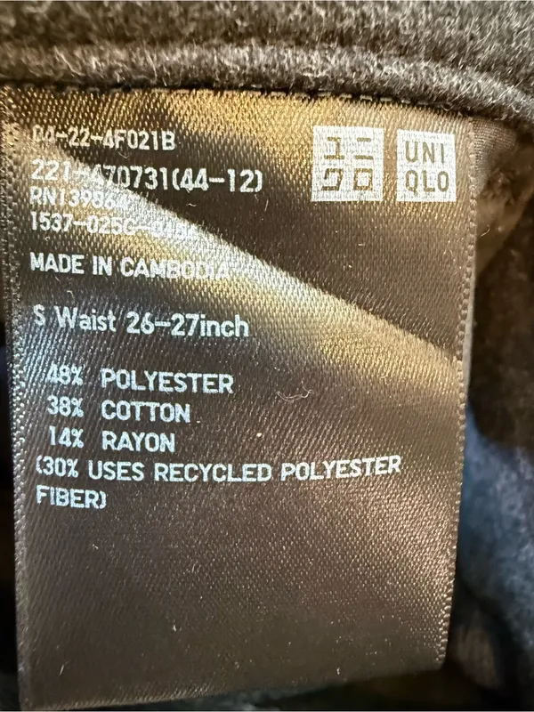 Uniqlo Wide Leg Women's Pants in Charcoal Gray Size S - Image 3