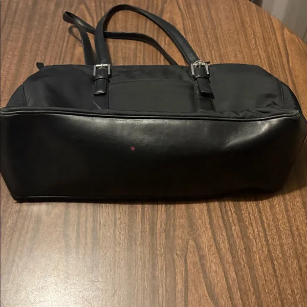 Coach Classic K1K 7434 Vintage Black Twill & Leather Carryall Bag - Image 8