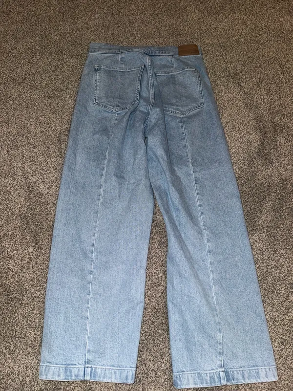 Madewell Emmett Wide-Leg Size 27 Light Wash Denim Jeans - Image 3