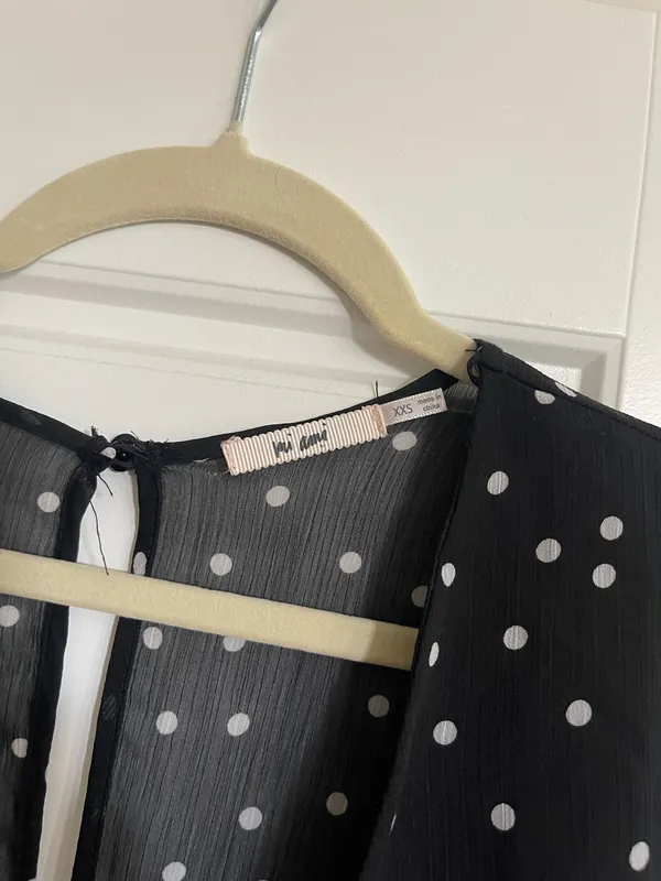 Black and White Polka Dot Dress Size XXS - Image 3