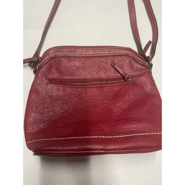 B.O.C. Born Concept Red Pebbled "Super organizer" Crossbody bag - Image 5