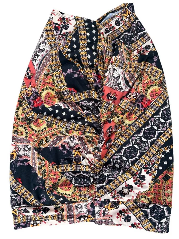 Like New Free People She’s Something Else Ruched Jersey Knit Skirt Size Small - Image 6