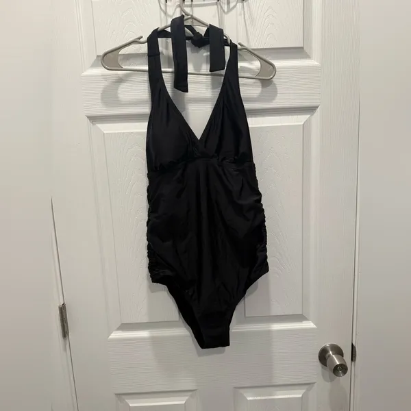 Motherhood Maternity Beach Bump™ Smocked Waist One-Piece Swimsuit Size Medium - Image 4