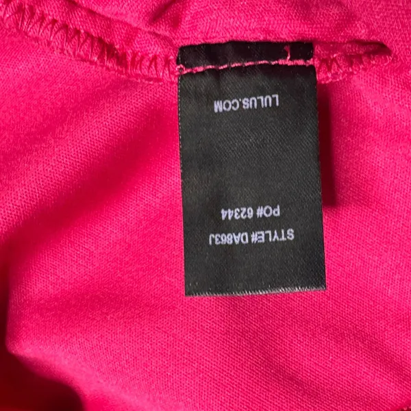 NWT Lulus Lace Sheath Dress Fuchsia Pink Short Sleeve‎ Knee Length Size Medium M - Image 7
