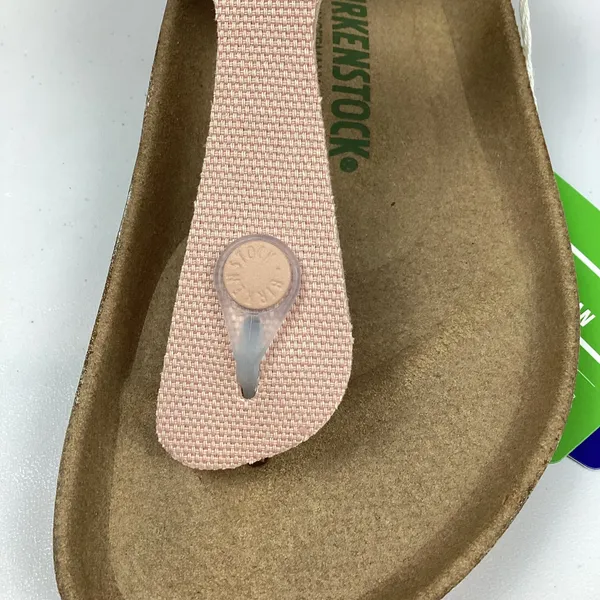 Birkenstock Gizeh Rivet logo Soft Pink Textile Vegan Thong Sandals Size 9 NEW! - Image 11