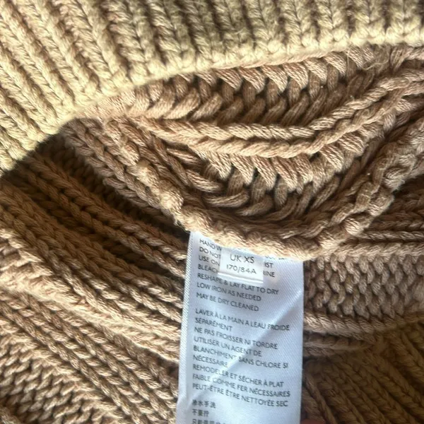 Free People Chunky Knit Turtle‎ Neck Cropped Sweater Size Small - Image 7