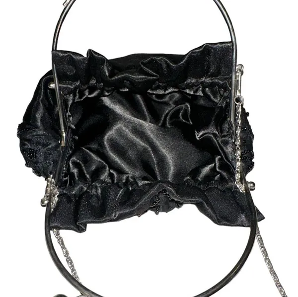 Beaded clutch purse with shoulder chain vintage - Image 6