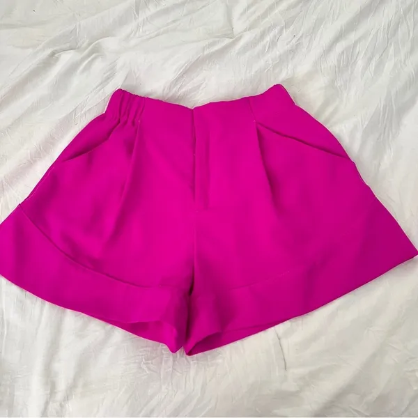 NEW Glam hot pink shorts retro size SMALL Y2K - Image 4
