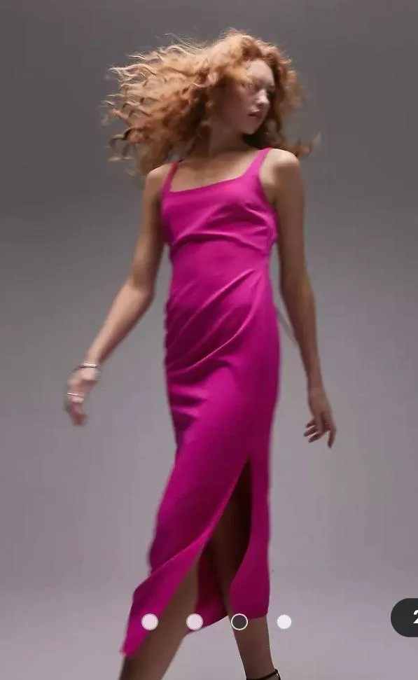 Topshop Hot Pink Formal Dress - Image 4