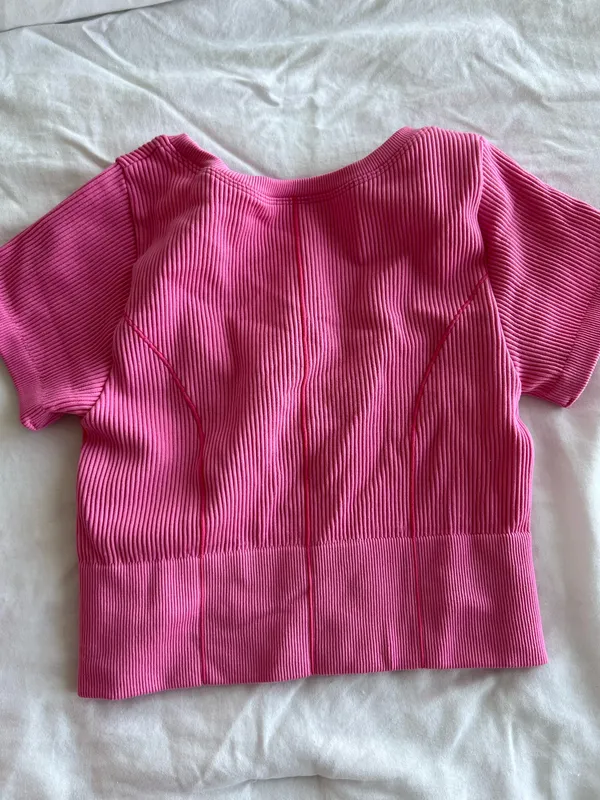 Aerie Women’s Pink Seamless Crop Top & Skirt Set - Image 4
