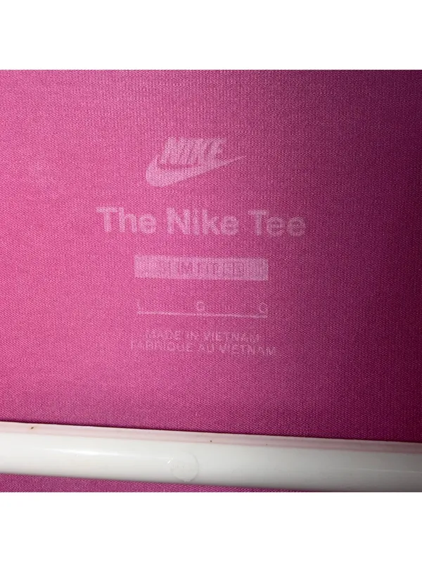 Nike The Nike Tee Pink Embroidered Swoosh Short Sleeve T-Shirt Women’s Size L - Image 5