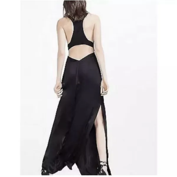 ✨Zara Satin Lace Backless Maxi Dress with slits size Medium✨ - Image 3