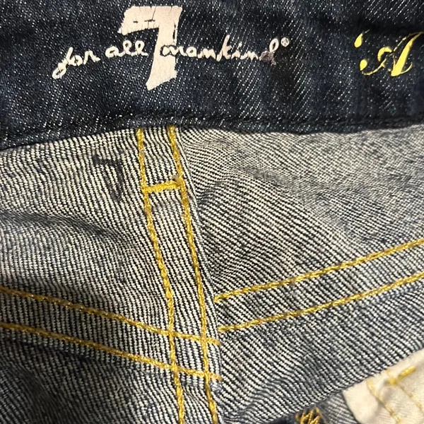 7 For All Mankind "A" Pocket Boot Cut Women'S Denim Blue Jeans Size 29 - Image 4