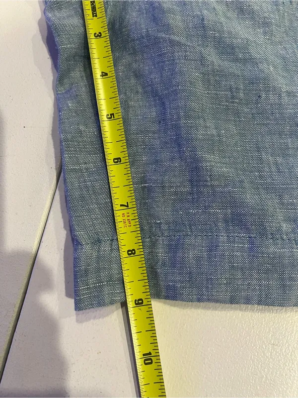 LOFT High-Waisted Blue Linen-Blend Pleated 16 - Image 5