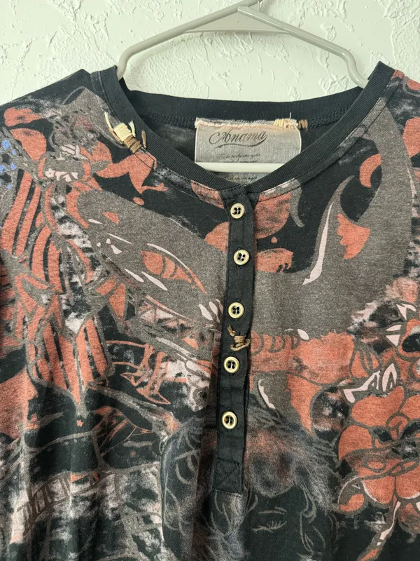 Anama Y2K Vintage Long Sleeve Henley - Image 6