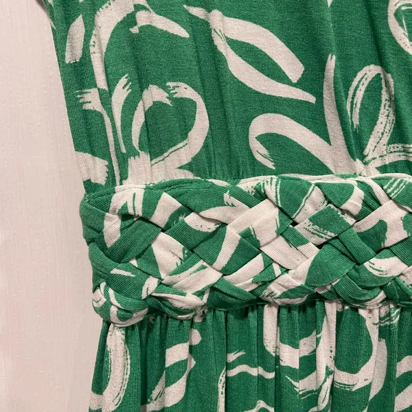 NWT Harper 241 Size S Green Wrap Top Braided Elastic Waist Sleeveless Maxi Dress - Image 3