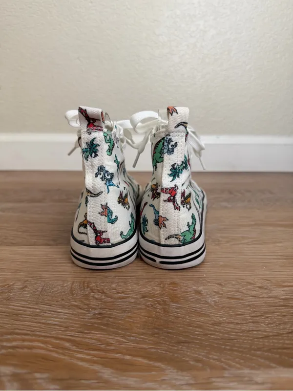 Hot Topic Dinosaur Print Hi-Top Women’s Sneakers, Size 5 - Image 5