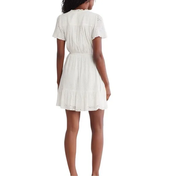 Lovestitch smocked eyelet mini dress Small - Image 2
