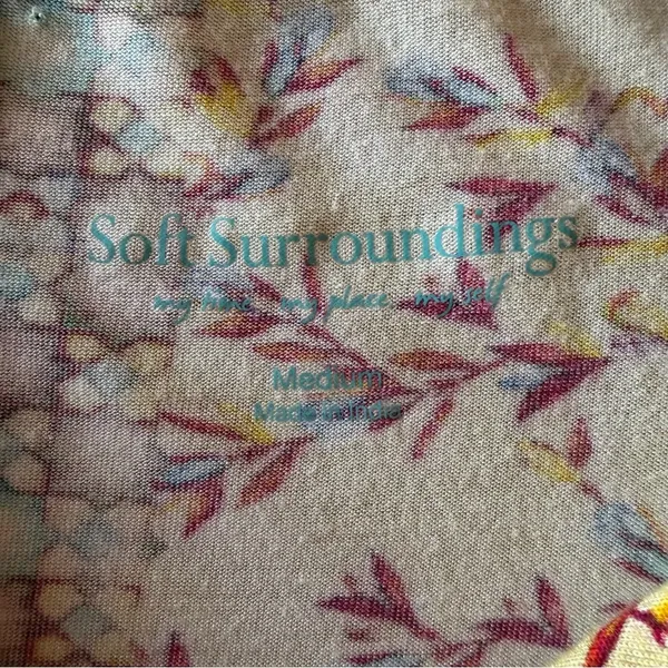 Soft Surroundings Fifi embroidered tunic top, 3/4 bell sleeve, sz M - Image 11