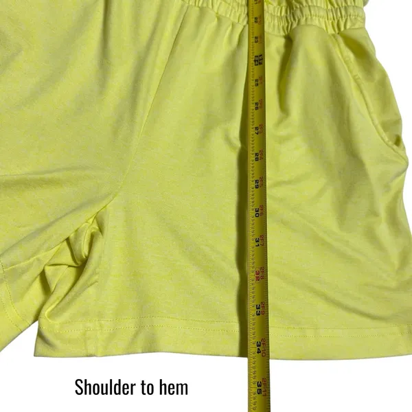 Zyia‎ Laguna Downtime Active Romper Pockets Stretch Yellow Coastal Stretch M - Image 11