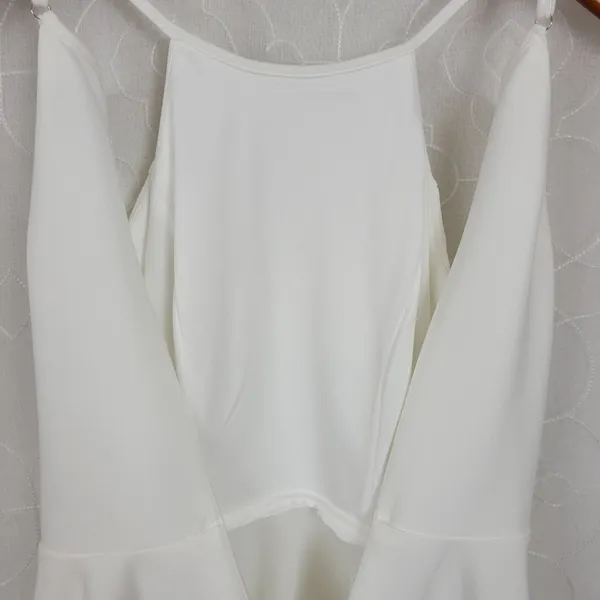 Lulus Womens Irresistible Charm Dress X Small White Fit & Flare‎ Mini - Image 5
