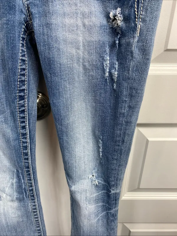 Miss Me JP5437B Boot Cut Jeans Womens Distressed Wings Embellished 25x32.5 - Image 4