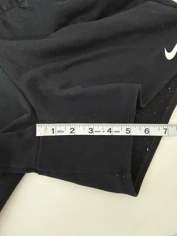 Nike Dri Fit Sweat Shorts Black Logo Waistband Mid-rise Athleisure - Image 9