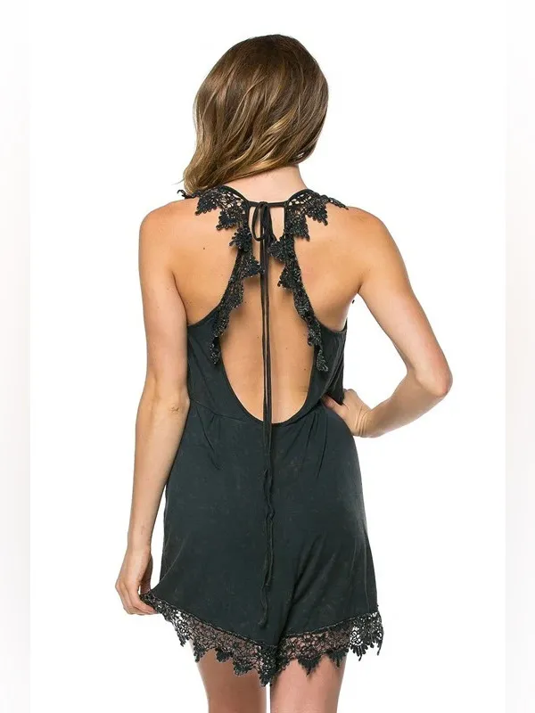 $85 NWT POL Gypsy boho romper western lace playsuit S - Image 4