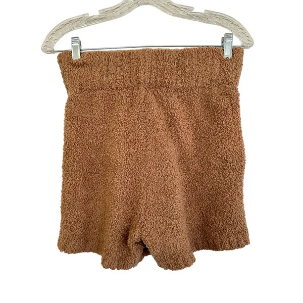 SKIMS Cozy Knit high-waisted boucle shorts caramel size S/M - Image 3