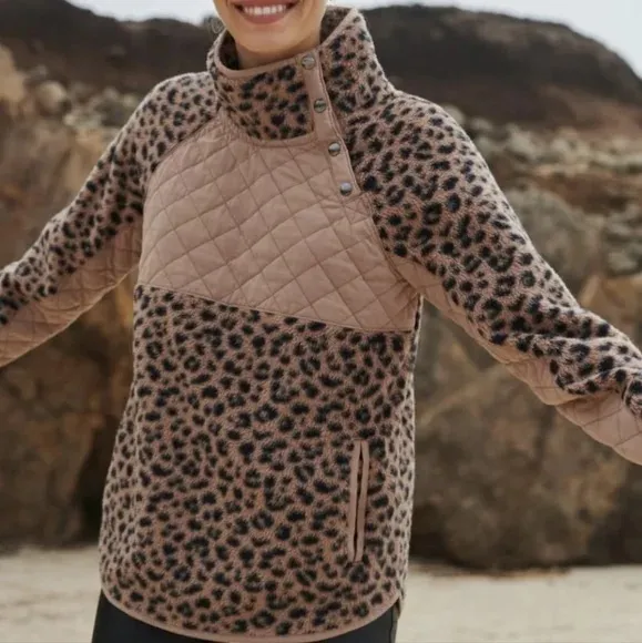 Abercrombie & Fitch Asymmetrical Snap Up Fleece Jacket - Image 3