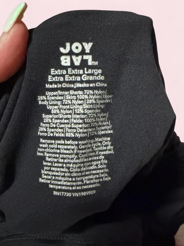 JoyLab Black active wear Spaghetti Strap Mini Dress with bubble skirt bottom - Image 4