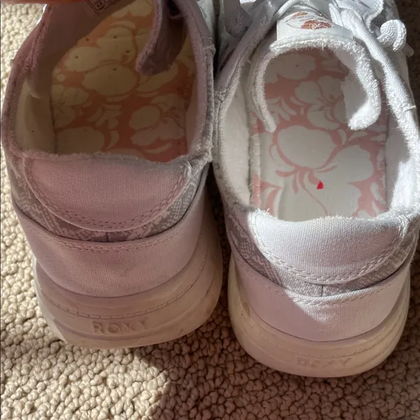 Roxy White Slip-On Snake Pattern Sneakers - Image 6