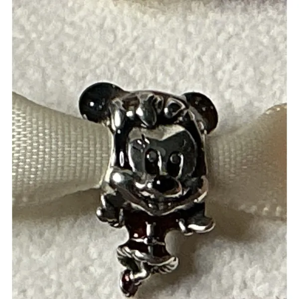 Pandora Disney Minnie Mouse Santa Hat Red Enamel Charm ALE S925 - Image 2