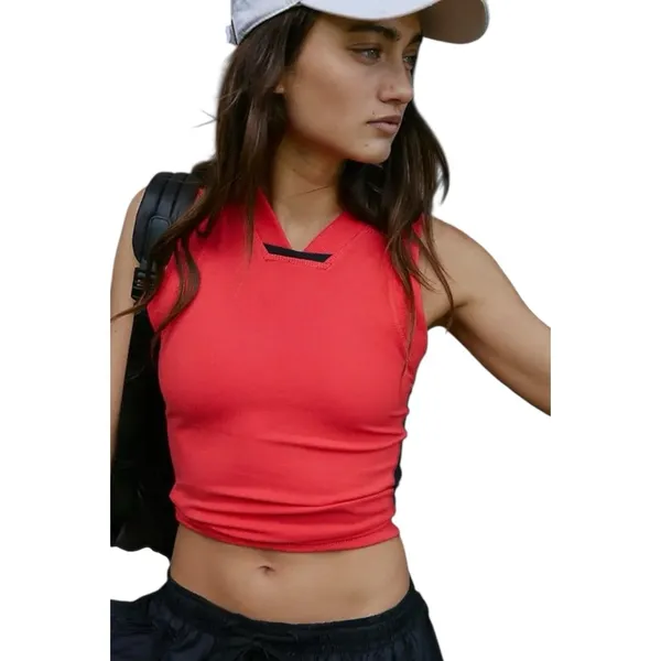 NWT Free People FP‎ Movement Powerwalk Tank Top Electric Sunset Red Size XS - Image 2