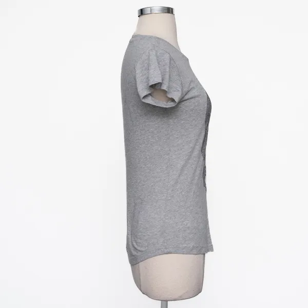 Zadig & Voltaire -‎ New! Skull Cotton & Modal T-shirt - Navy - Image 3