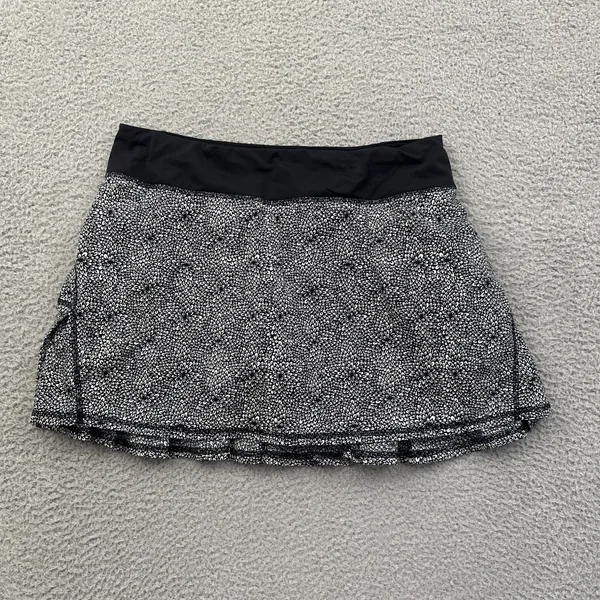 Lululemon Run Pace Setter Skirt Skort Floral Athletic Tennis Athleisure Women 8 - Image 2