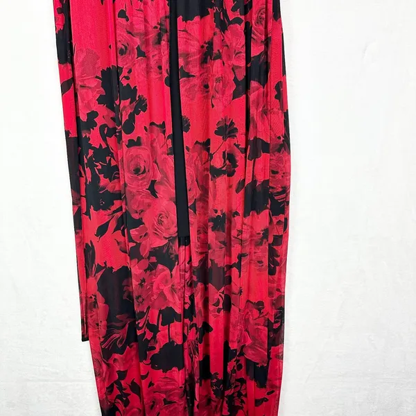 Connected Apparel Mesh Overlay High Low Maxi Dress Size 16 Whimsigoth Vampire - Image 6