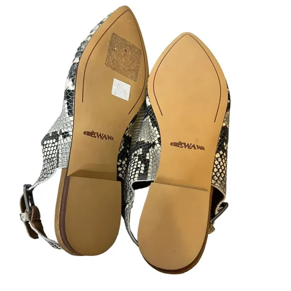 Gee‎ Wawa for Anthropologie snakeskin Slingback flats sz 6 - Image 6