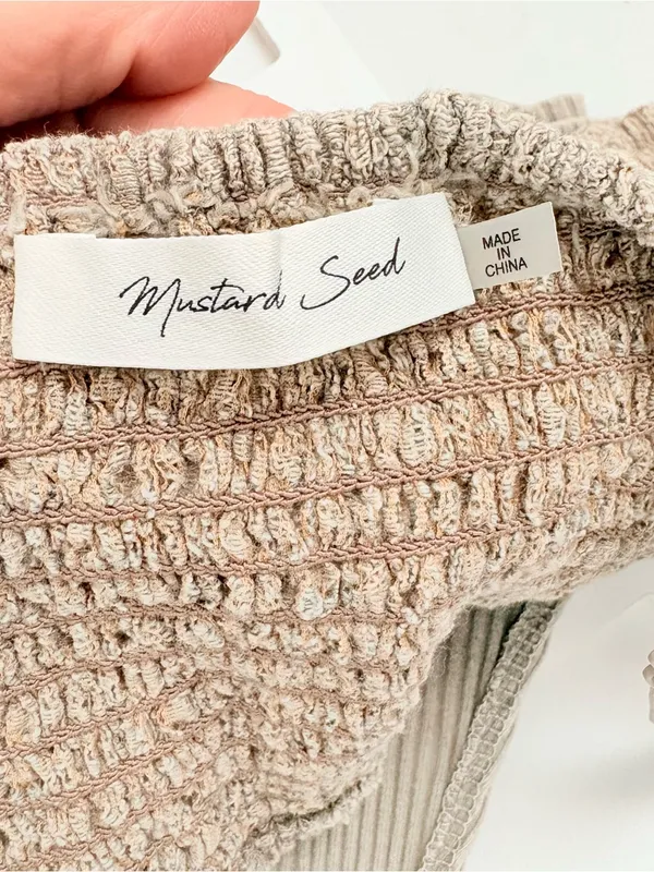 Neutral Ribbed Bralette by Mistand Seed Medium - Image 3