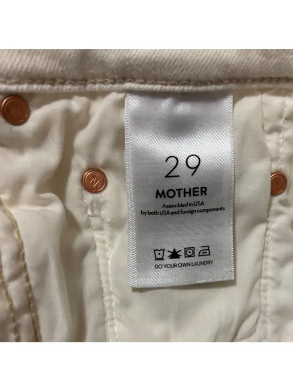 Mother The Insider Crop Step Fray Cream Puffs Jeans Size 29 - Image 11
