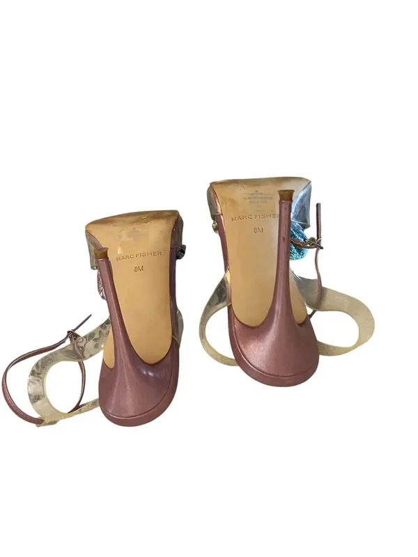 Marc Fisher Geavie High heels Glitter Floral Disco Club Barbie dopamine Whimsy - Image 7