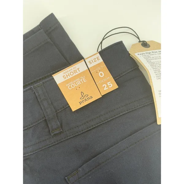 Prana Kayla High Rise Jean‎ Indie Blue Womens 0 Short Organic Cotton Stretch - Image 3