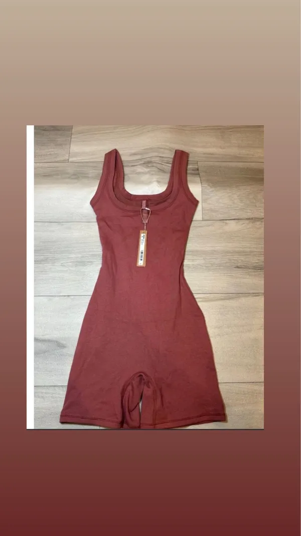 Skims cotton rib onesie Color redwood - Image 4